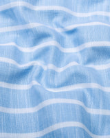 Velian SkyBlue Stripe Linen Cotton Shirt