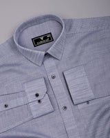 Corial Gray Dobby Premium Cotton Shirt