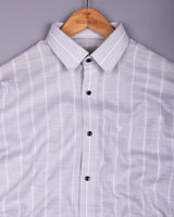 Alira Gray Stripe Dobby Cotton Shirt