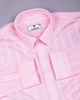 Alira Pink Stripe Dobby Cotton Shirt
