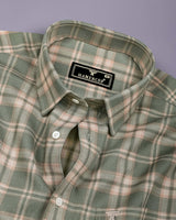 Cresta Green With Cream Twill Check Cotton Shirt