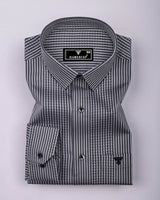 Serix Gray With Black Dobby Stripe Premium Giza Shirt