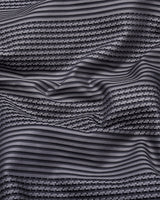 Serix Gray With Black Dobby Stripe Premium Giza Shirt