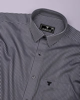 Serix Gray With Black Dobby Stripe Premium Giza Shirt