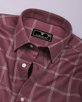 Selvio Onion Pink With White Dobby Check Gizza Shirt
