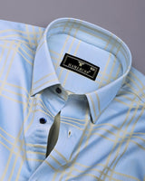 Torin SkyBlue Jacquard Check Premium Gizza Shirt