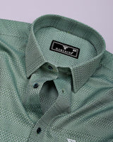 Welor Green Jacquard Premium Giza Shirt