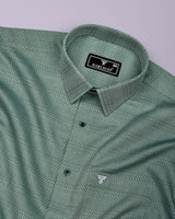 Welor Green Jacquard Premium Giza Shirt