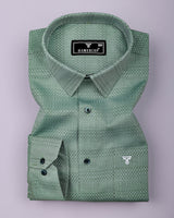 Welor Green Jacquard Premium Giza Shirt