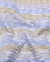 Felro Cream With Blue Stripe Premium Gizza Shirt
