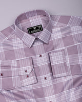 Brevon Onion Pink Houndstooth Check Premium Giza Shirt