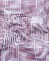 Brevon Onion Pink Houndstooth Check Premium Giza Shirt