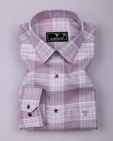 Brevon Onion Pink Houndstooth Check Premium Giza Shirt
