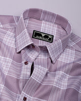 Brevon Onion Pink Houndstooth Check Premium Giza Shirt
