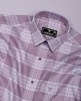 Brevon Onion Pink Houndstooth Check Premium Giza Shirt