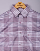 Brevon Onion Pink Houndstooth Check Premium Giza Shirt