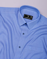 Corin Blue Houndstooth Check Premium Giza Shirt