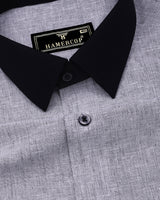 Grivo Gray Linen Cotton Formal Shirt