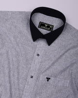Grivo Gray Linen Cotton Formal Shirt