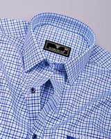 Rylon Blue With White Twill Check Gizza Shirt
