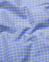 Lirox Blue With Yellow Check Premium Giza Shirt