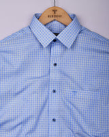 Lirox Blue With Yellow Check Premium Giza Shirt