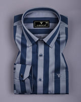 Bronel Blue Broad Stripe Giza Shirt