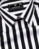 Phenol Black With White Stripe Premium Giza Shirt