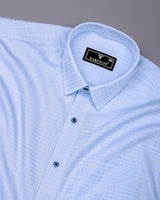 Sevio LightBlue Jacquard Premium Gizza Shirt