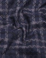 Sevio Blue With Gray Jacquard Premium Giza Shirt