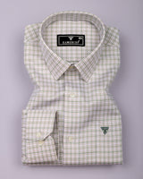 Halric Green With Cream Check Premium Giza Shirt