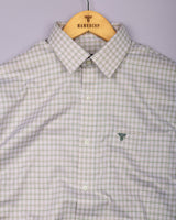 Halric Green With Cream Check Premium Giza Shirt