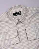 Halric Green With Cream Check Premium Giza Shirt