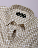 Yelric Cream With White Premium Giza Shirt