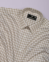 Yelric Cream With White Premium Giza Shirt