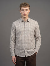 Yelric Cream With White Premium Giza Shirt