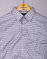 Yelric Gray With White Premium Giza Shirt