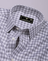 Yelric Gray With White Premium Giza Shirt