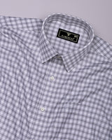 Yelric Gray With White Premium Giza Shirt