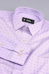 Light purple kite printed cotton shirt