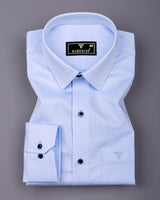 Dazur LightBlue Jacquard Check Premium Gizza Shirt
