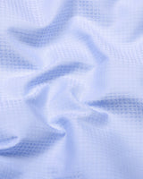 Dazur LightBlue Jacquard Check Premium Gizza Shirt