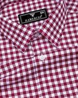 Nexon Maroon Twill Check Premium Giza Shirt