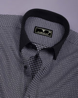Avila Black Dobby Designer Cotton Shirt
