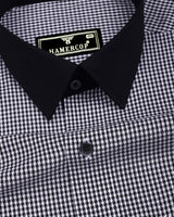 Como Black Dobby Designer Cotton Shirt