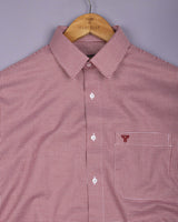 Viona Red Houndstooth Jacquard Premium Giza Shirt