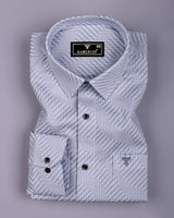 Azelo Gray Jacquard Premium Giza Shirt
