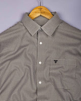 Breno Black With Cream Jacquard Premium Giza Shirt