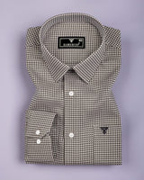 Breno Black With Cream Jacquard Premium Giza Shirt