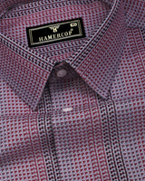 Rosven Pink With Gray Jacquard Premium Giza Shirt